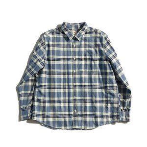 Levi's Shirt Mens XXL Blue Standard Plaid Button Up Breathable White Tab Casual